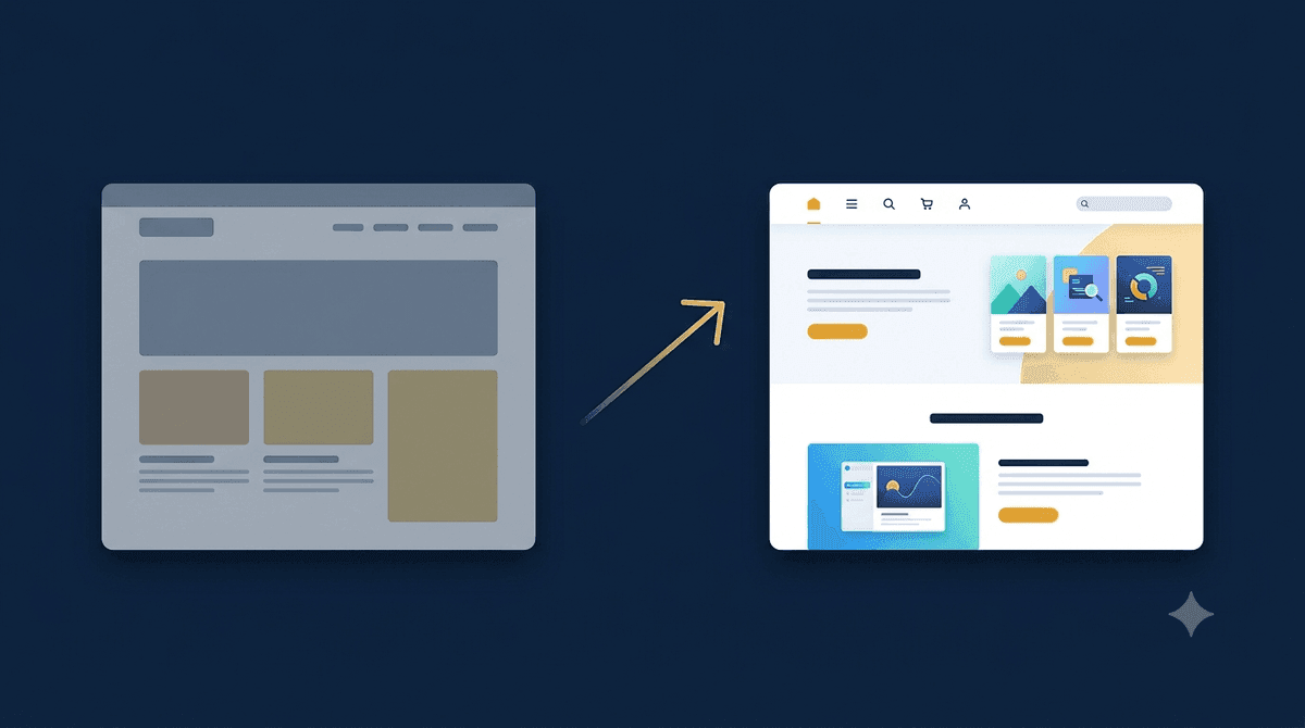 Divi 4 to Divi 5 Migration Divi 4 to Divi 5 migration shown as an upgrade to native Divi 5