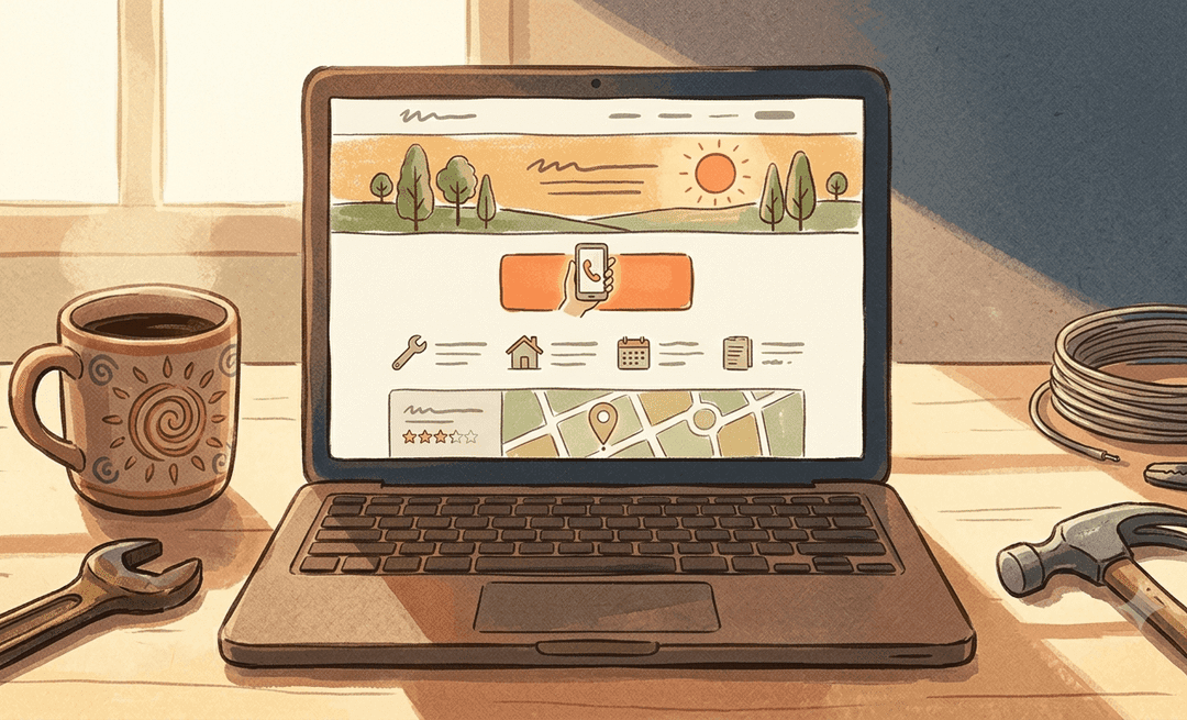 The Service Business Homepage That Books Calls (Section by Section)